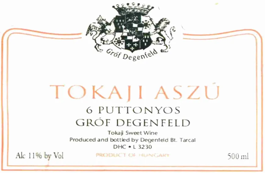 Tokaji Aszu 6 Puttonyos Bottle