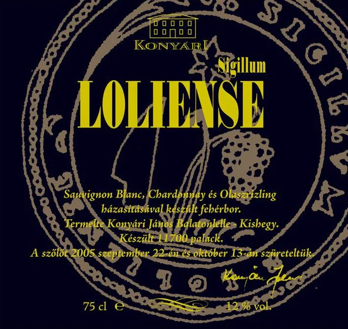 Sigillum Loliense White Bottle