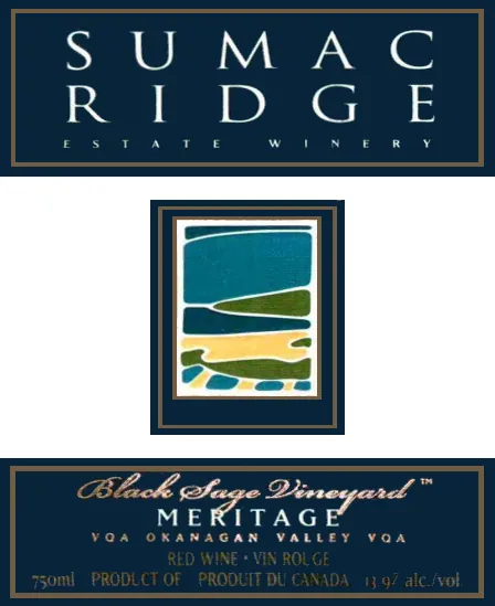 Okanagan Valley Black Sage Vineyard Meritage Bottle