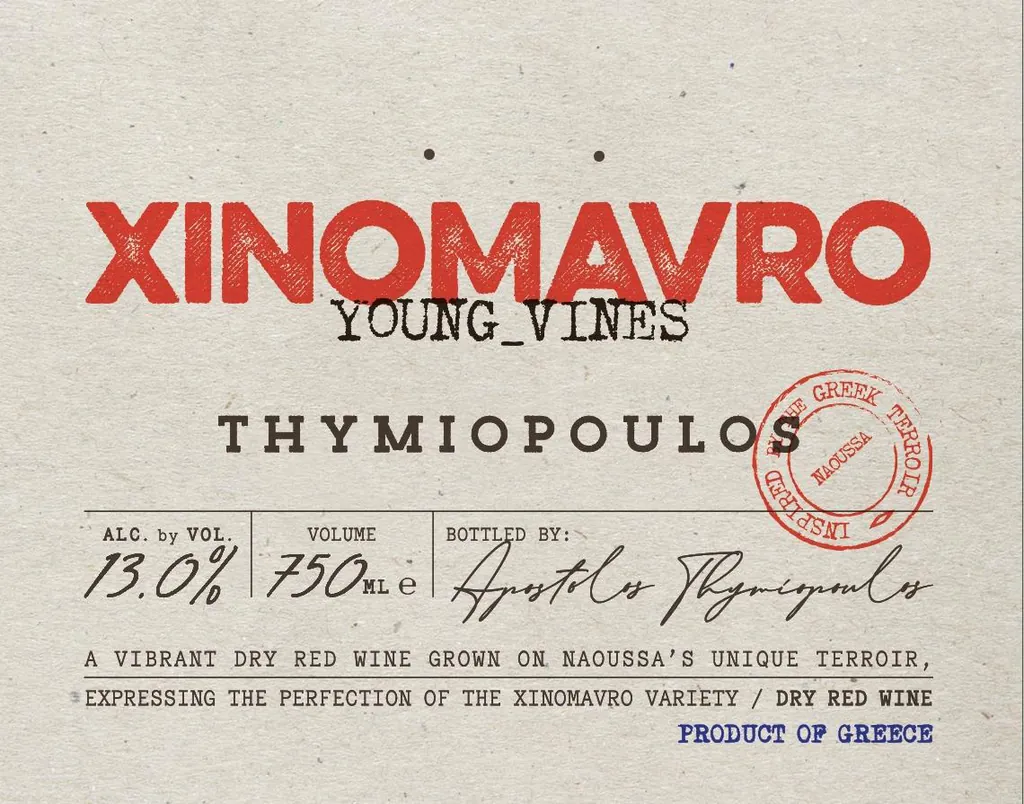 Young Vines Xinomavro Bottle
