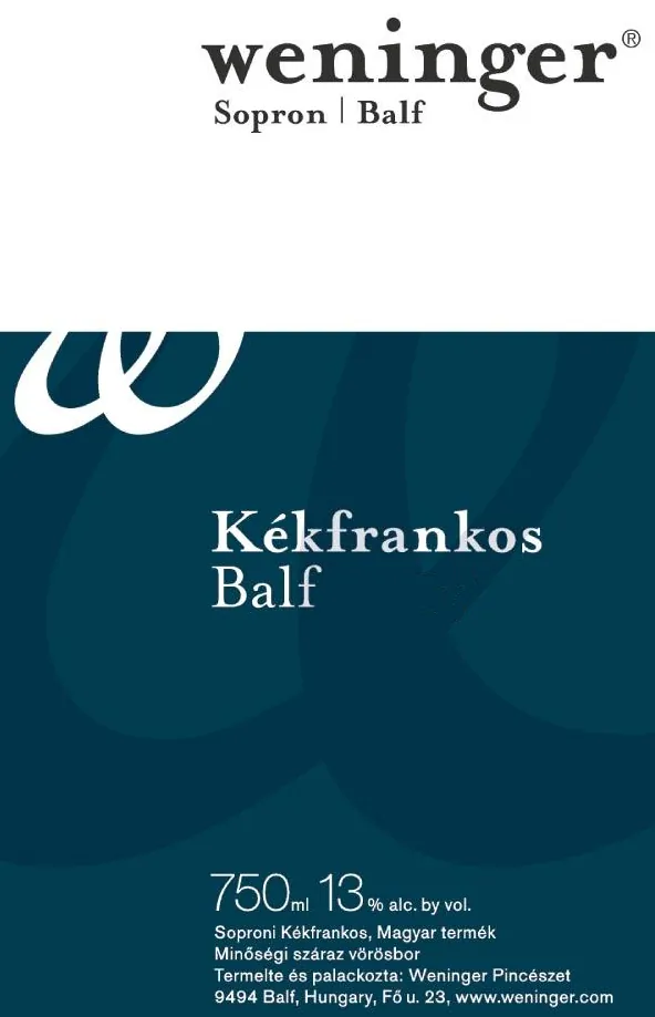 Balf Kekfrankos Bottle