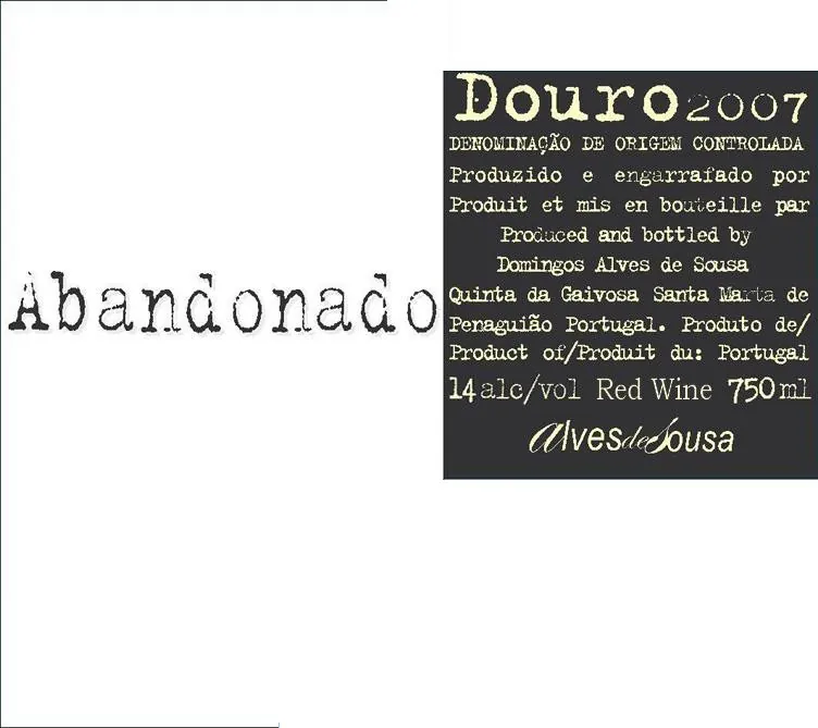 Abandonado Tinto Bottle