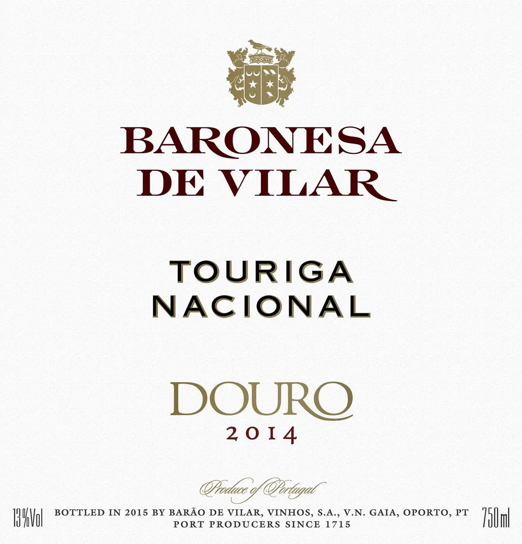 Baronesa De Vilar Touriga Nacional Bottle