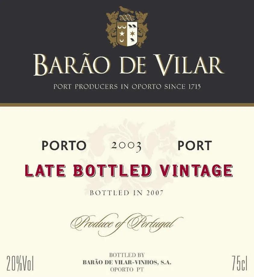 Late Bottled Vintage Port Bottle
