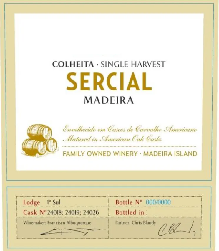 Vintage Sercial Madeira Bottle