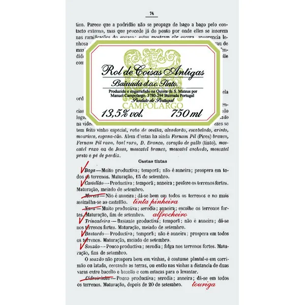 Rol de Coisas Antigas Bottle