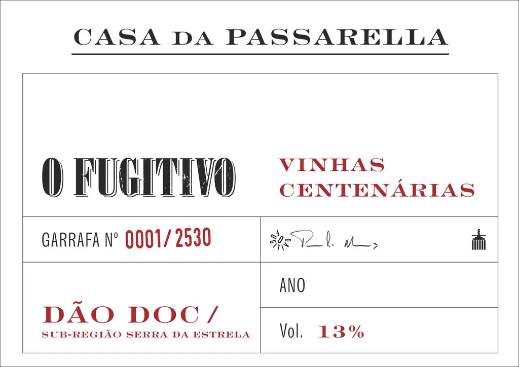 O Fugitivo Centenaria Bottle