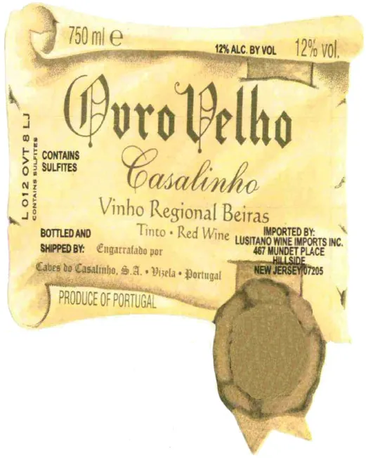 Ouro Velho Tinto Bottle