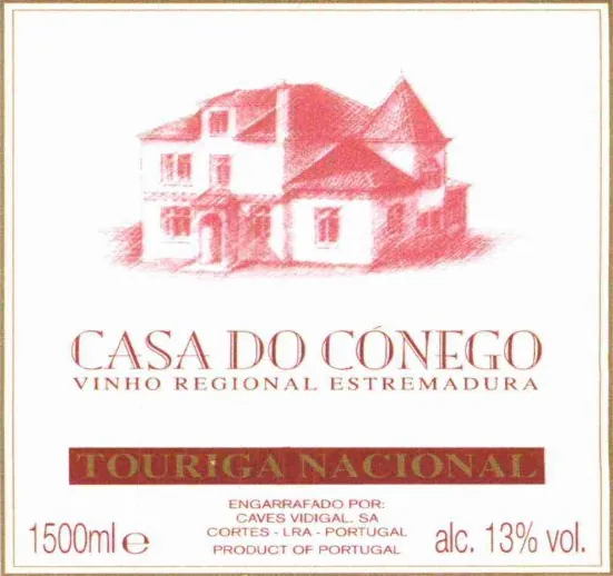 Vinho Regional Lisboa Casa do Conego Touriga Nacional Bottle