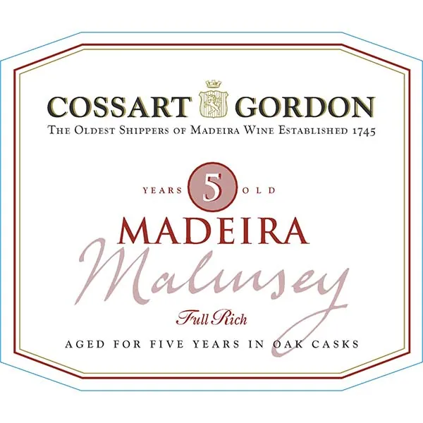 5 Year Malmsey Maderia Bottle