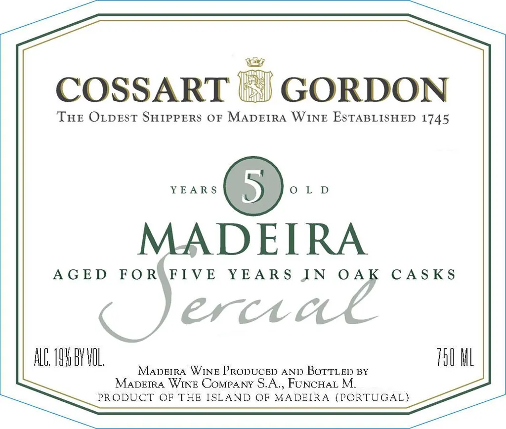 5 Year Sercial Maderia Bottle