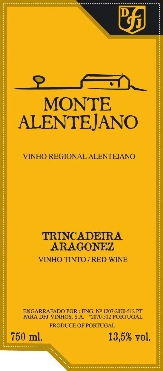 Vinho Regional Alentejano Monte Alentejano Trincadeira Aragonez Bottle