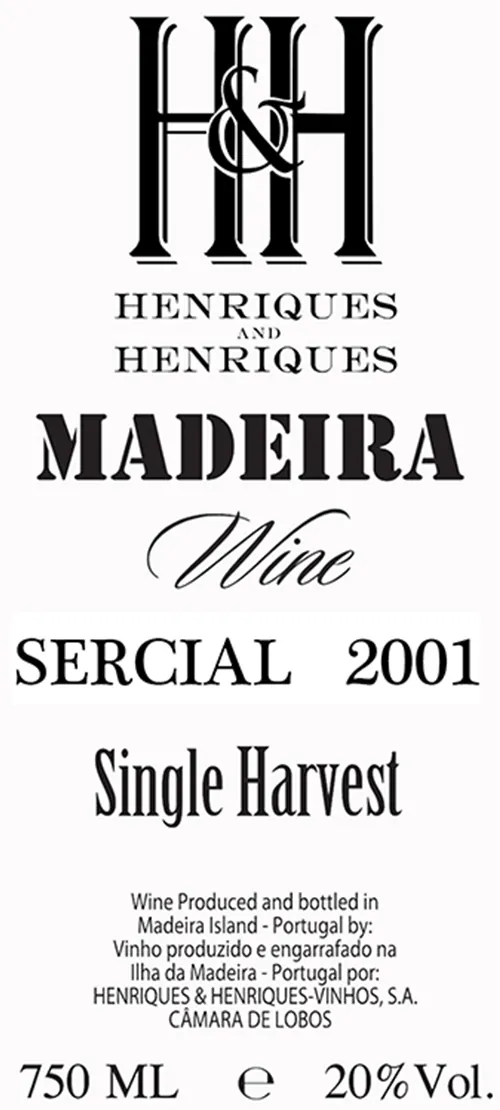 Sercial Vintage Bottle