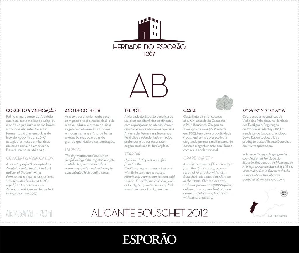 Vinha das Palmeiras Alicante Bouschet Bottle