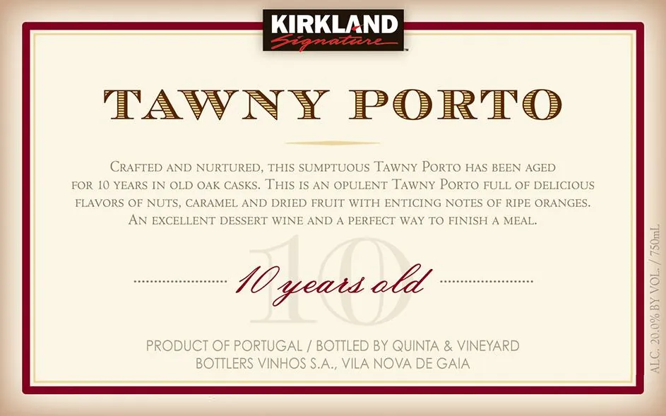 10 Year Old Tawny Port Bottle