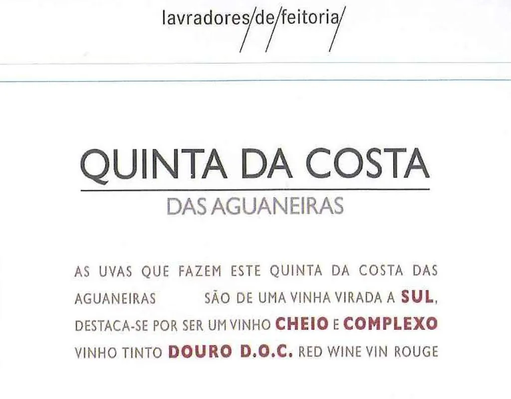 Quinta da Costa das Aguaneiras Bottle