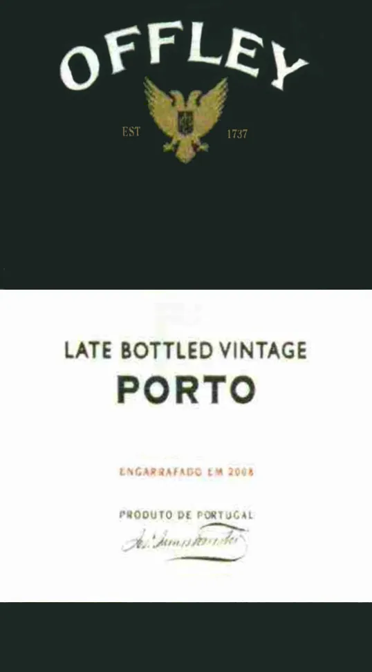 Late Bottled Vintage Port Bottle