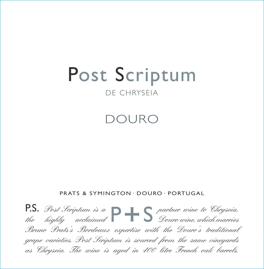 Post Scriptum de Chryseia Douro Bottle