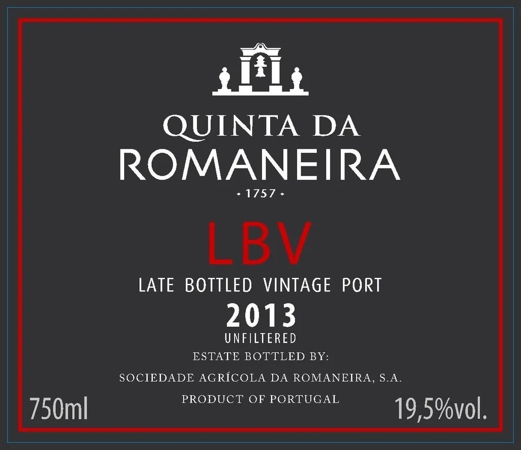Late Bottled Vintage Port Bottle