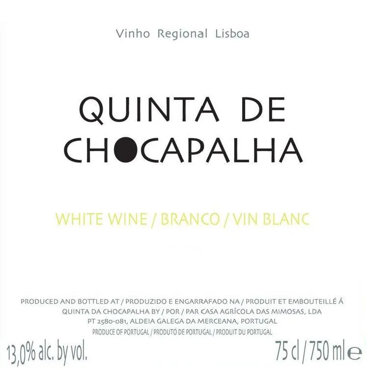 Vinho Regional Lisboa Branco Bottle