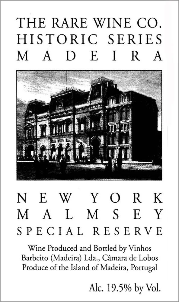 New York Malmsey Madeira Bottle