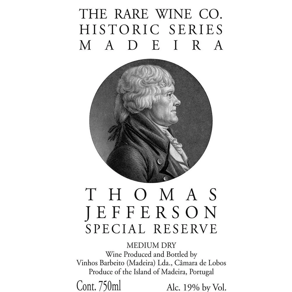 Thomas Jefferson Special Reserve Madeira Bottle