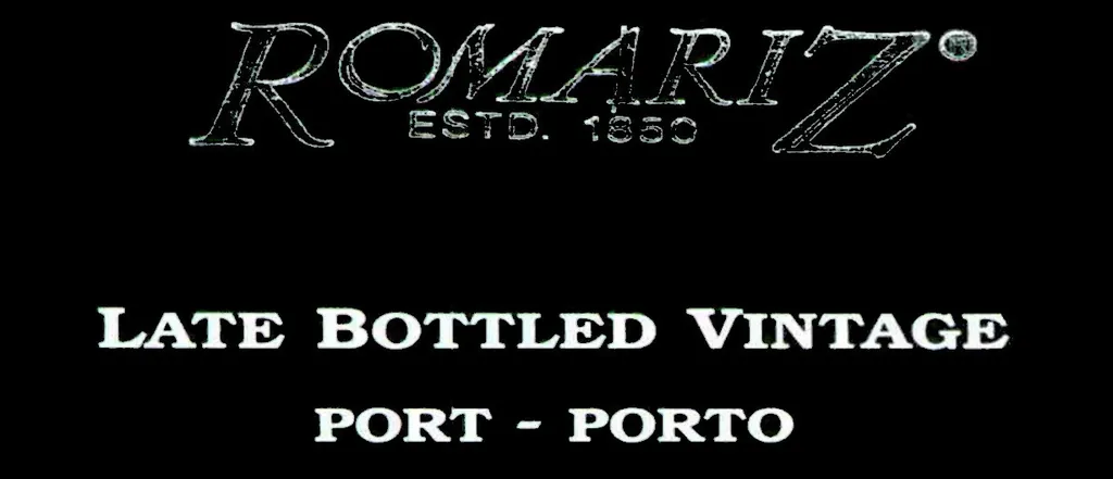 Late Bottled Vintage Port Bottle