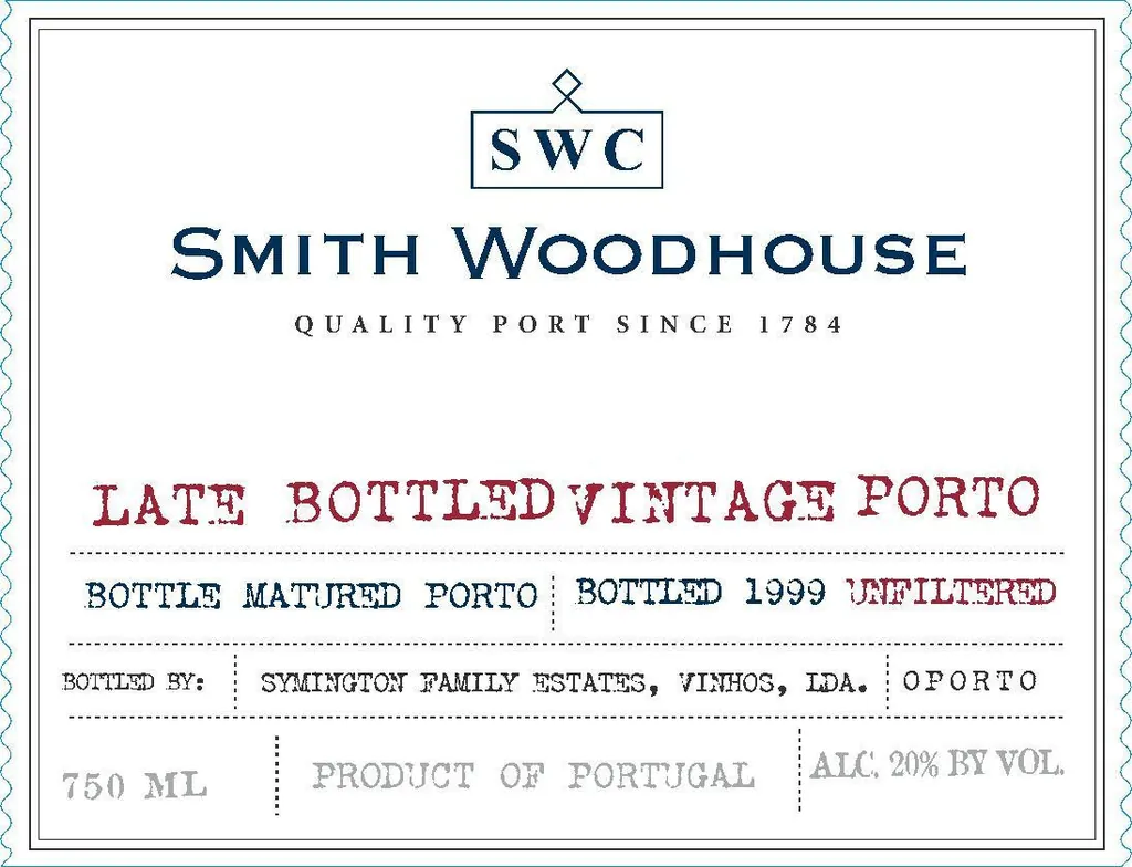 Late Bottled Vintage Port Bottle