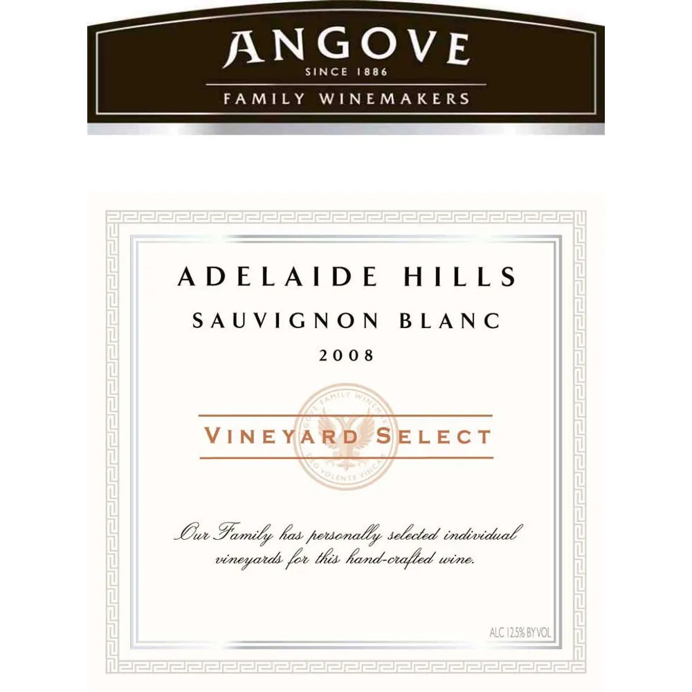 Adelaide Hills Vineyard Select Sauvignon Blanc Bottle