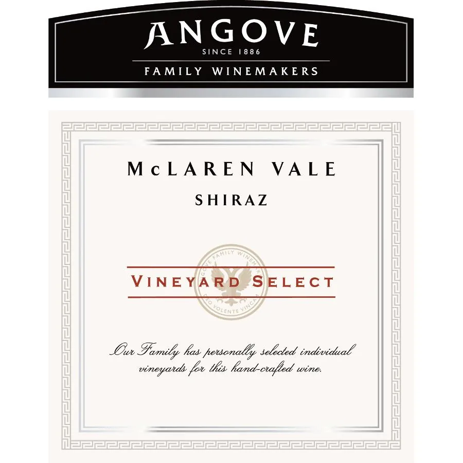 McLaren Vale Vineyard Select Shiraz Bottle