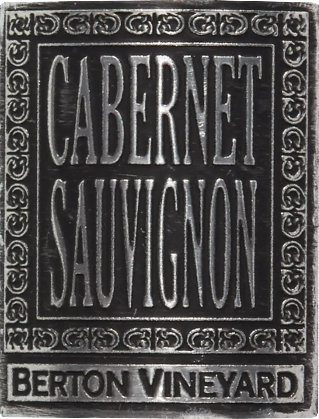 Metal Label Cabernet Sauvignon Bottle