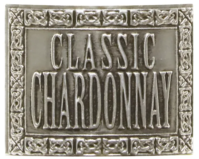 Metal Label Chardonnay Bottle