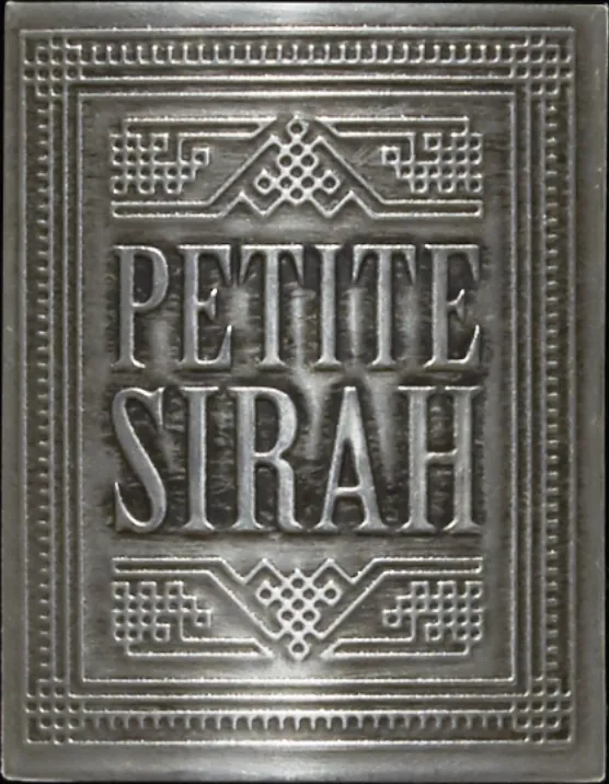 Metal Label Petite Sirah Bottle