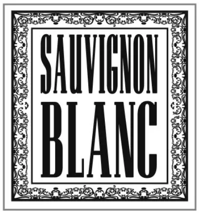 Metal Label Sauvignon Blanc Bottle