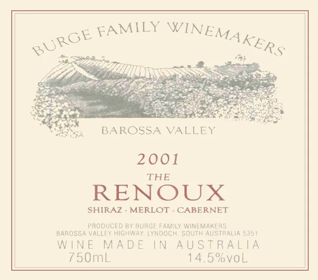 The Renoux Shiraz-Merlot-Cabernet Bottle