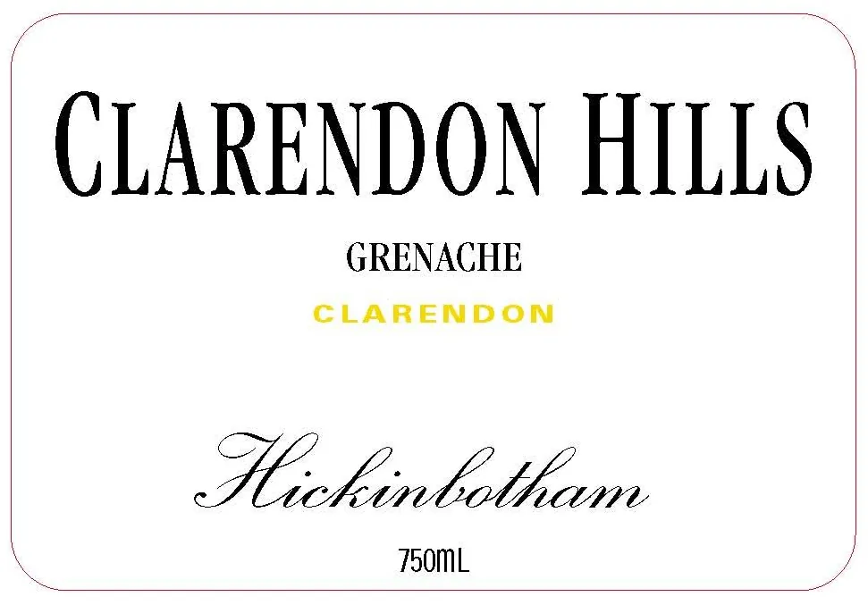 Hickinbotham Grenache Bottle