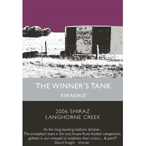 Winner's Tank Shiraz Bottle
