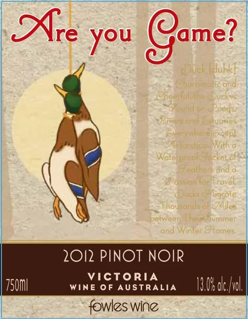 Are you Game Pinot Noir Bottle
