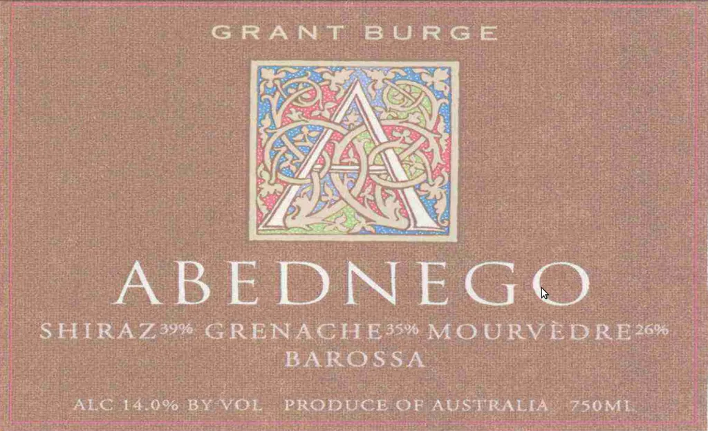 Abednego Shiraz Mourvedre Grenache Bottle