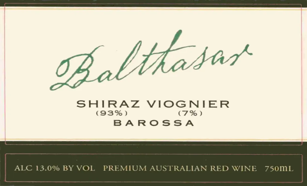 Balthasar Shiraz Viognier Bottle