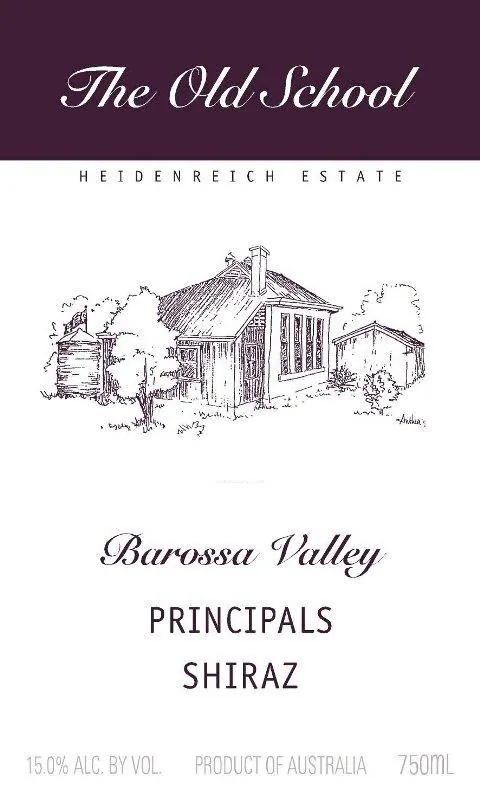 The Old School Principals Shiraz Bottle