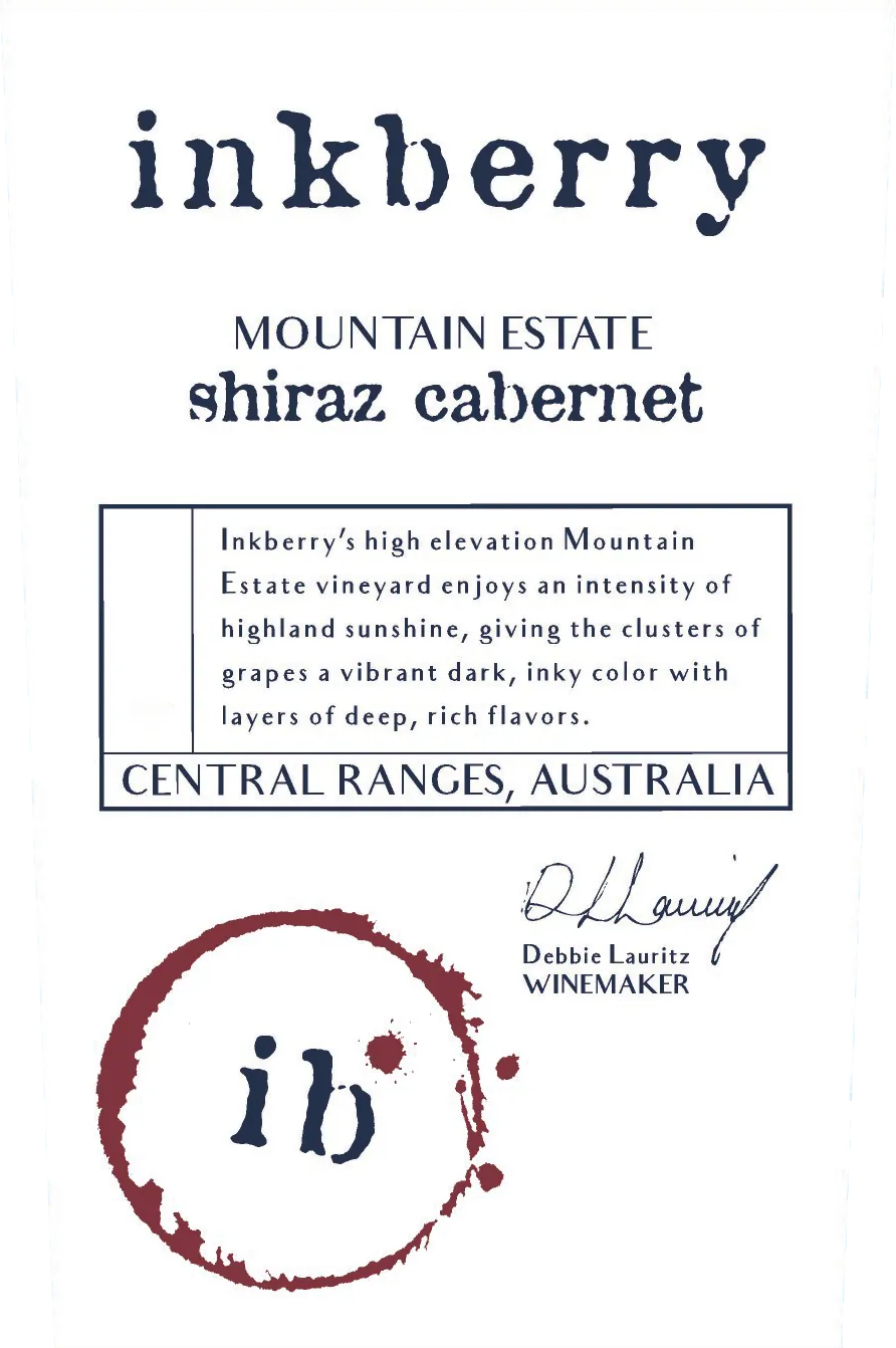 Mountain Estate Shiraz Cabernet Bottle