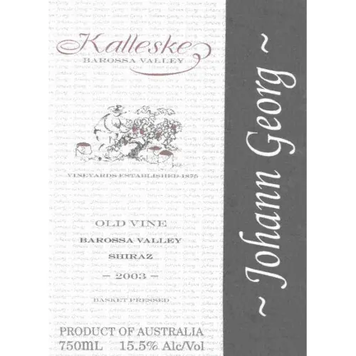 Johann Georg Old Vine Shiraz Bottle
