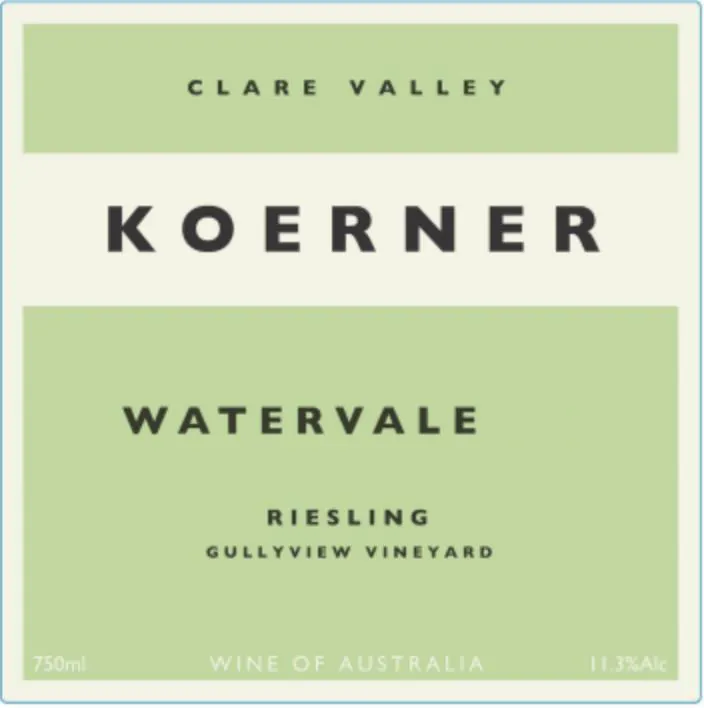 Watervale Riesling Bottle