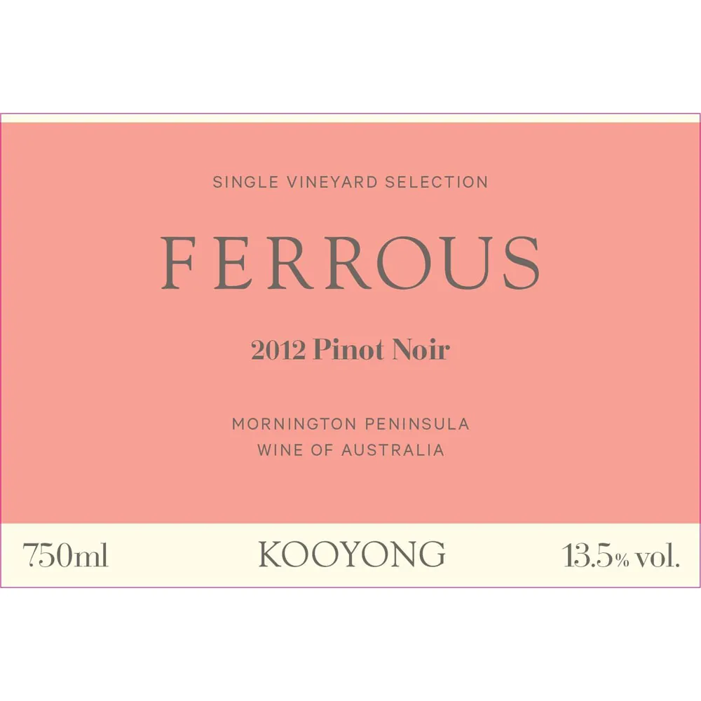 Ferrous Pinot Noir Bottle