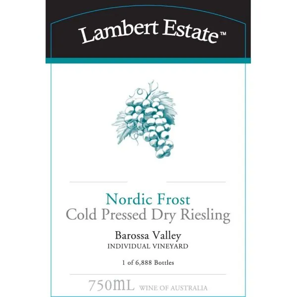 Nordic Frost Cold Pressed Dry Riesling Bottle