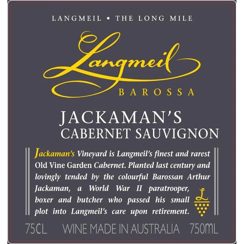 Jackaman's Cabernet Sauvignon Bottle