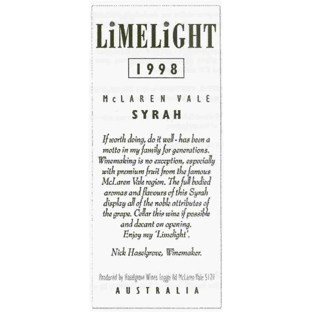 Shiraz Bottle