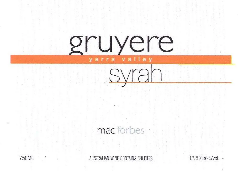 Gruyere Syrah Bottle