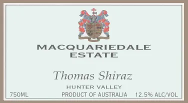 Thomas Shiraz Bottle
